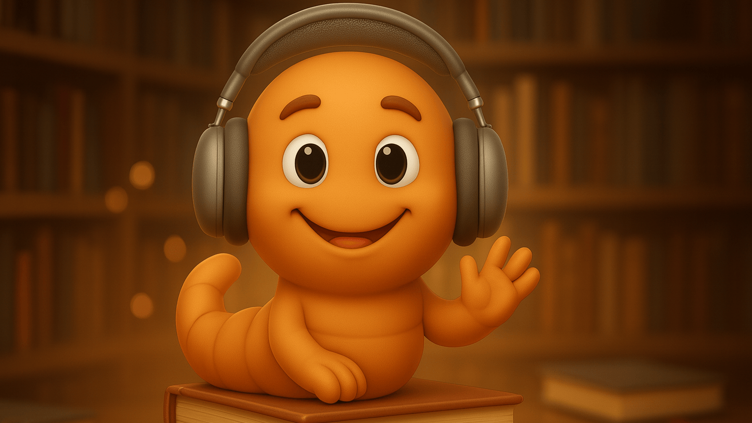 SpeakThis mascot in a library
